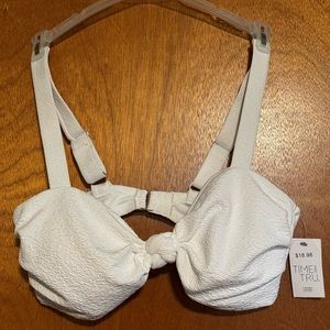Time and Tru Bikini Top, brand new with tags. White 1X